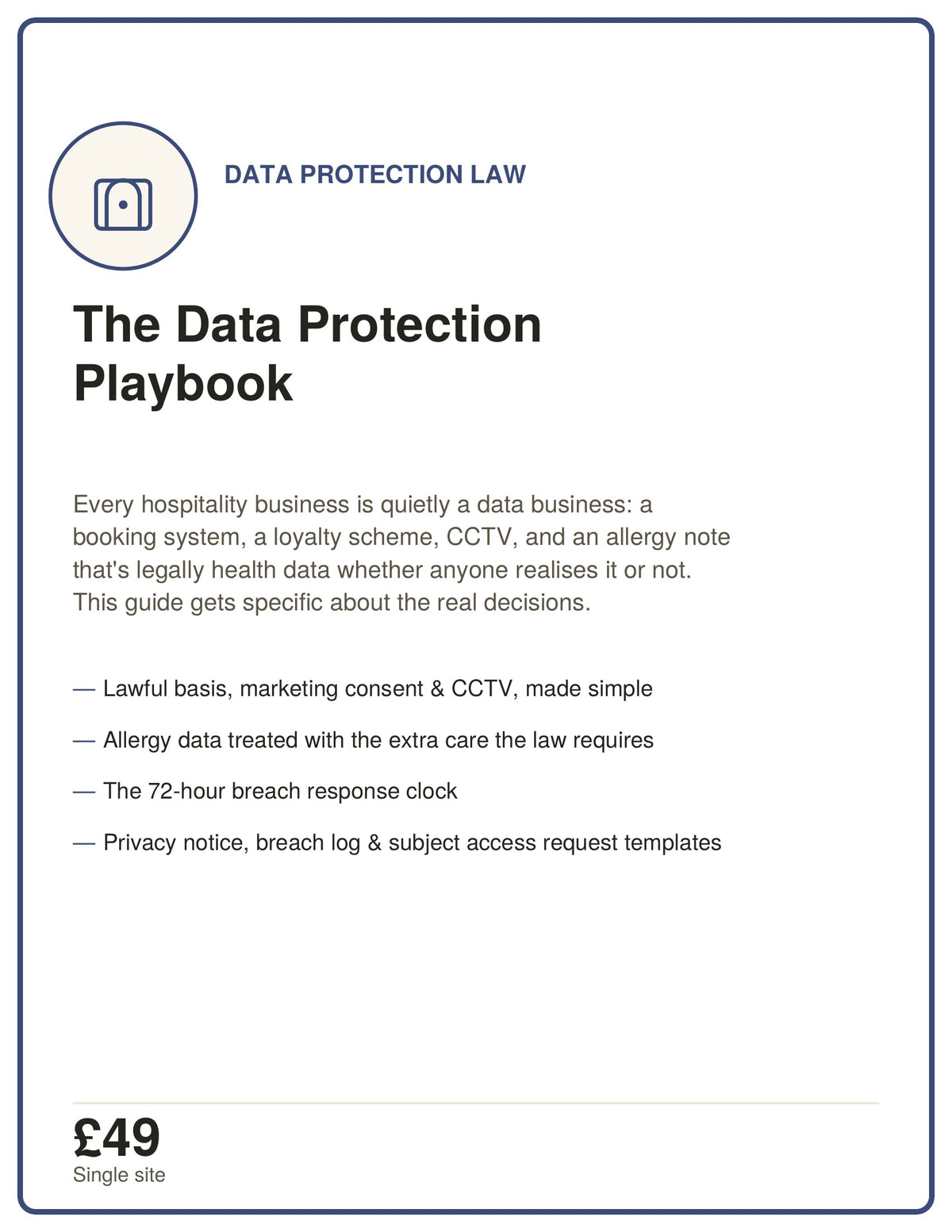 8. THE DATA PROTECTION PLAYBOOK
