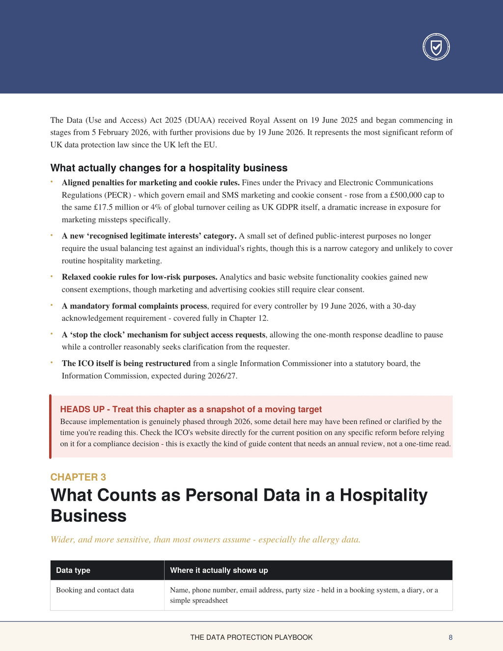 8. THE DATA PROTECTION PLAYBOOK