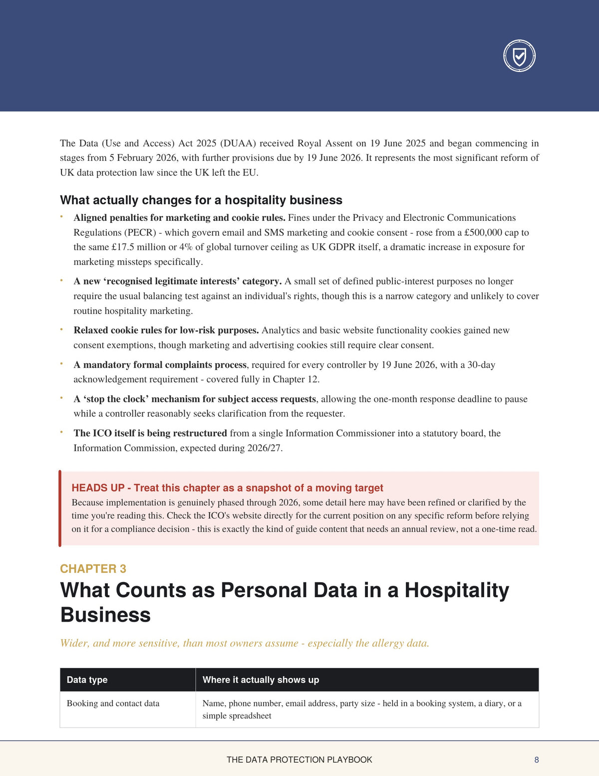 8. THE DATA PROTECTION PLAYBOOK