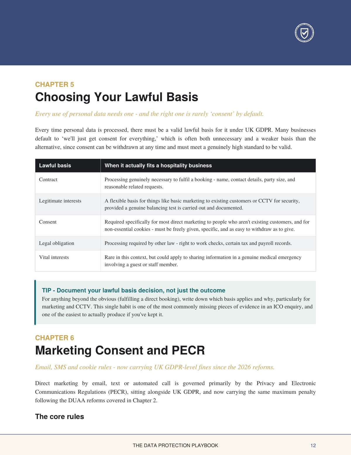 8. THE DATA PROTECTION PLAYBOOK