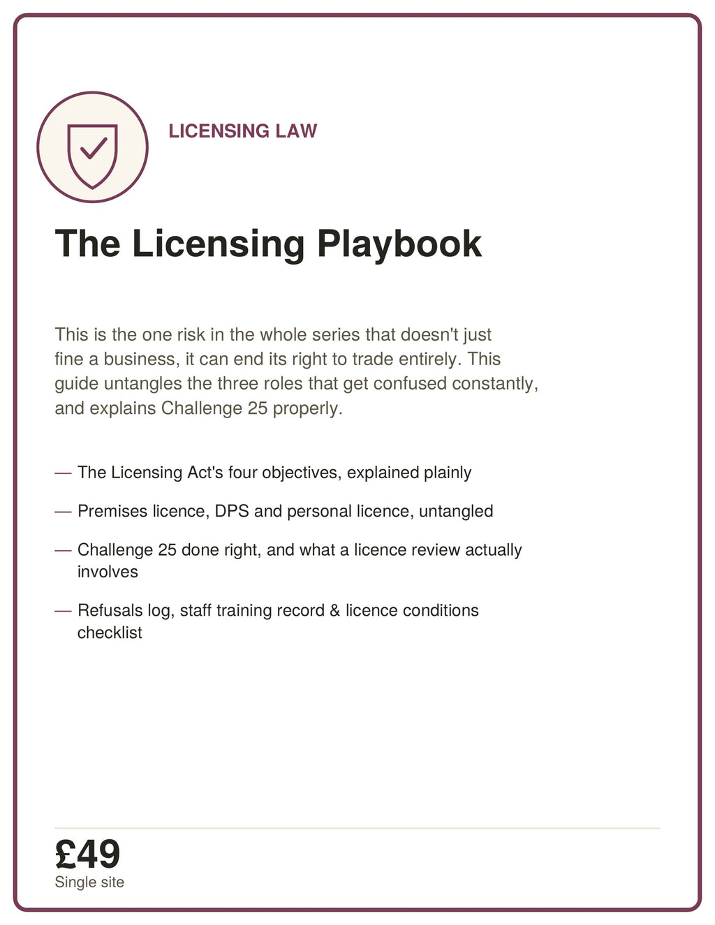 4. THE LICENSING PLAYBOOK