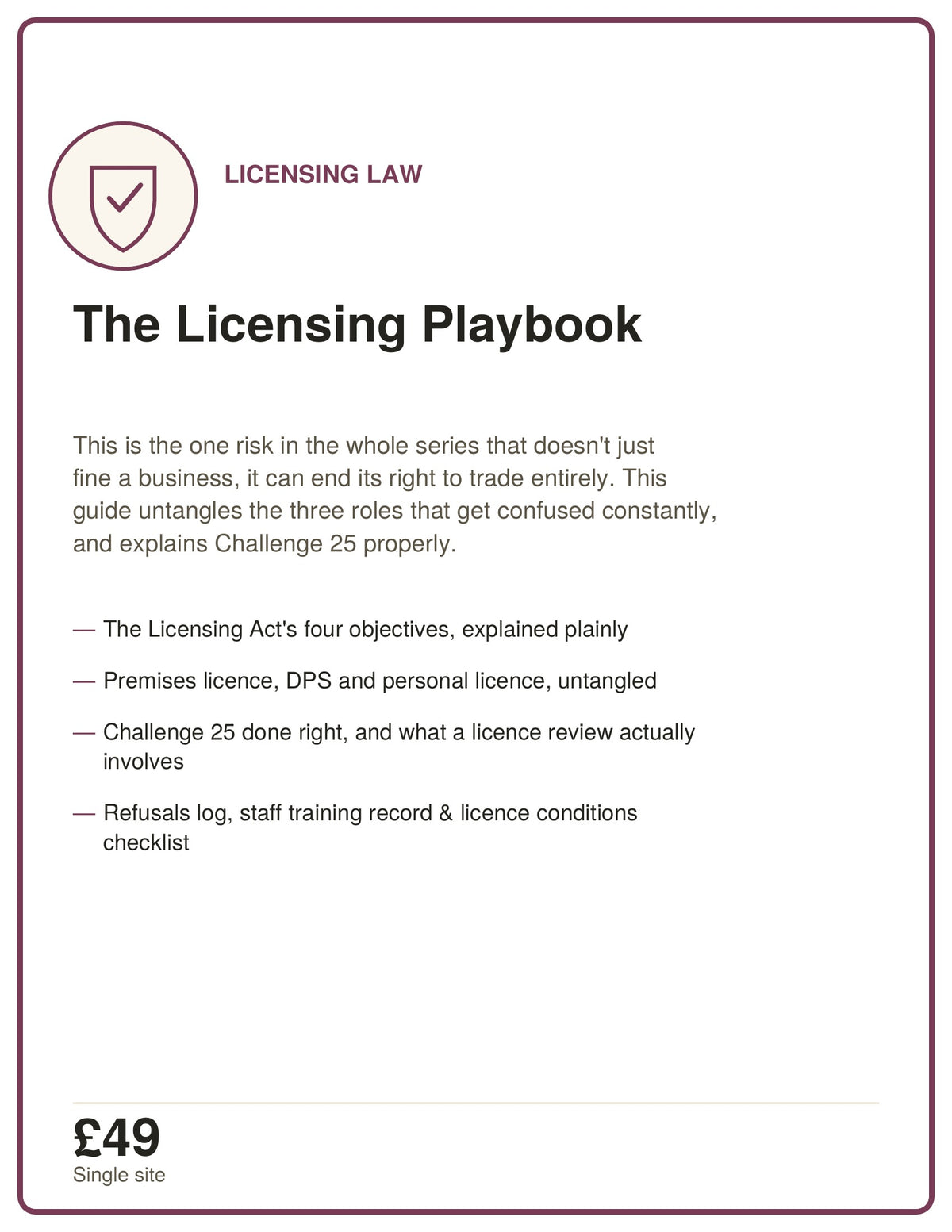4. THE LICENSING PLAYBOOK