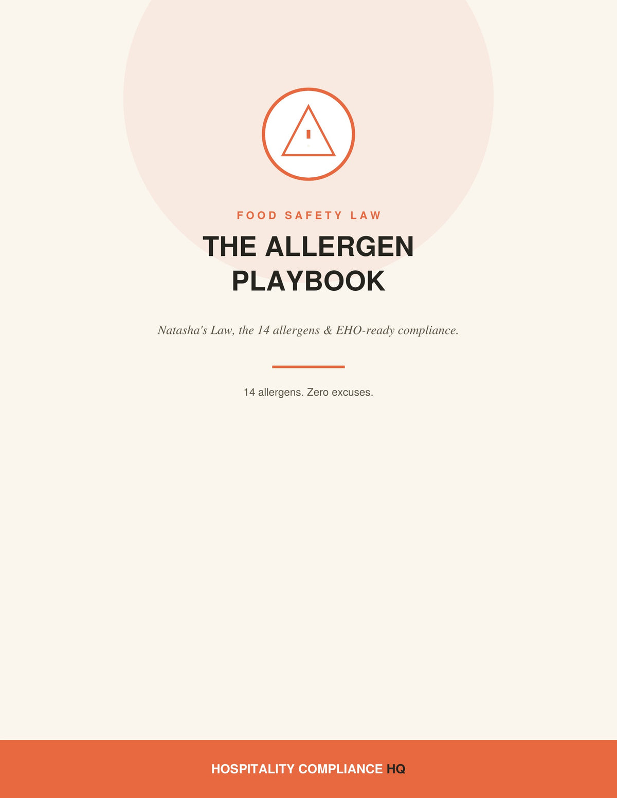 10. THE ALLERGEN PLAYBOOK