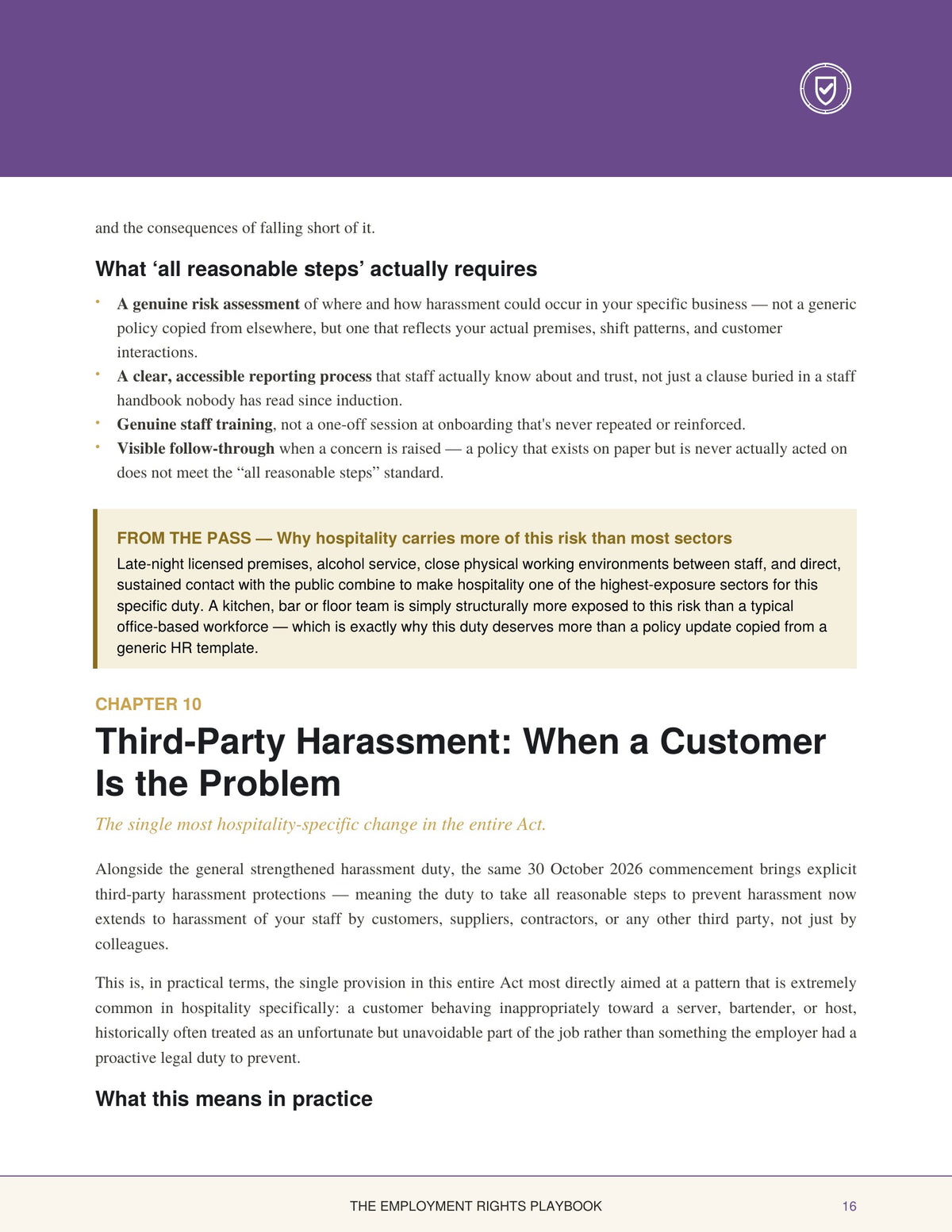 1. THE EMPLOYMENT RIGHTS PLAYBOOK