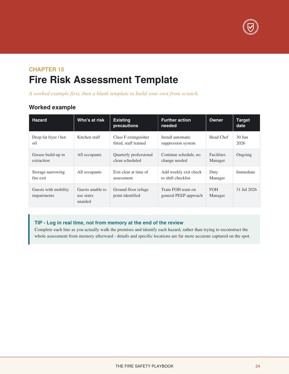 3. THE FIRE SAFETY PLAYBOOK