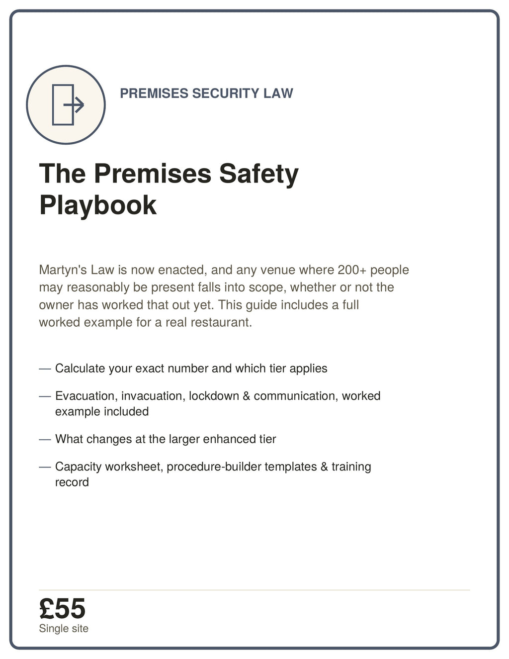 7. THE PREMISES SAFETY PLAYBOOK