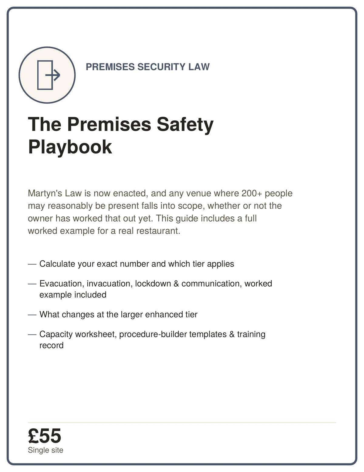 7. THE PREMISES SAFETY PLAYBOOK